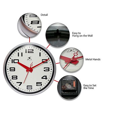 Infinity Instruments Lexington Office Round Wall Clock