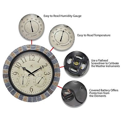 Infinity Instruments Inca II Round Wall Clock