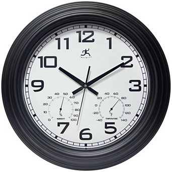 Infinity Instruments Classique Outdoor Round Wall Clock