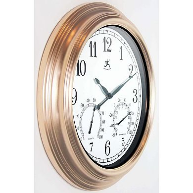Infinity Instruments Copper Finish Outdoor Round Wall Clock
