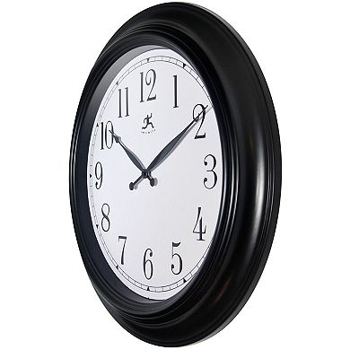 Infinity Instruments Classic Black Round Wall Clock