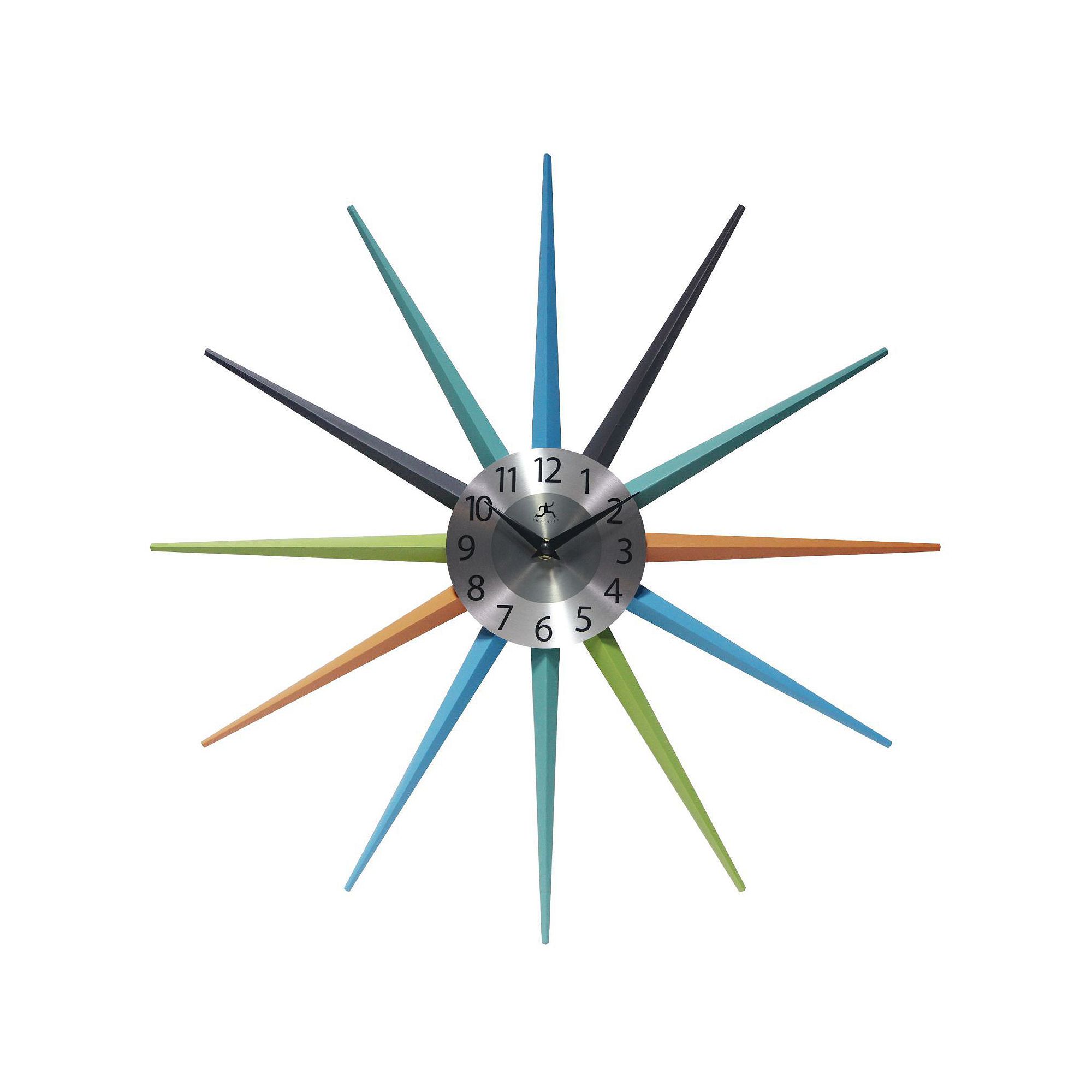 Infinity Instruments Stellar Starburst Wall Clock, Multi