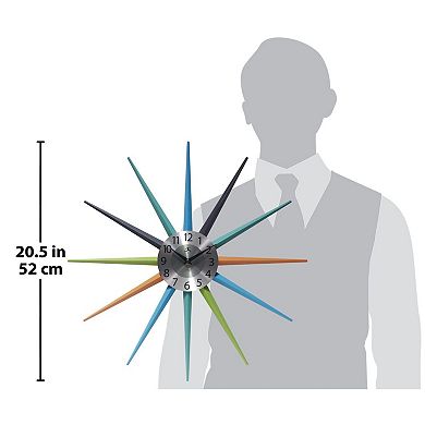 Infinity Instruments Stellar Starburst Wall Clock