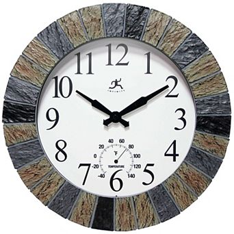 Infinity Instruments Faux Slate 2 Wall Clock