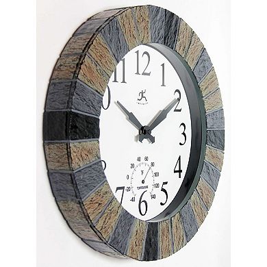 Infinity Instruments Faux Slate 2 Wall Clock