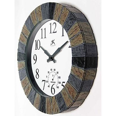 Infinity Instruments Faux Slate 2 Wall Clock