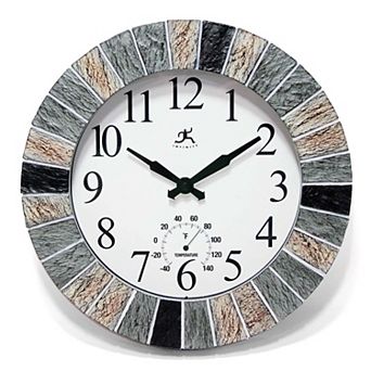 Infinity Instruments Faux Slate Wall Clock