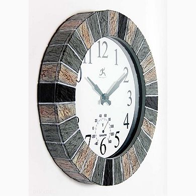 Infinity Instruments Faux Slate Wall Clock