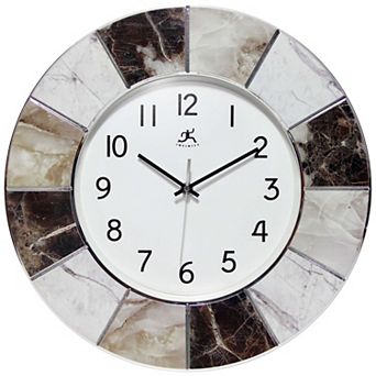 Infinity Instruments Faux Marble Wall Clock