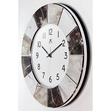 Infinity Instruments Faux Marble Wall Clock