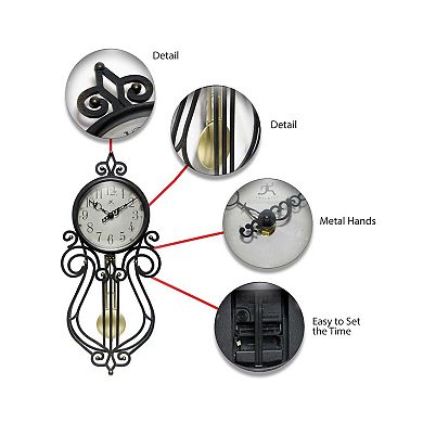 Infinity Instruments Pendulum Wall Clock