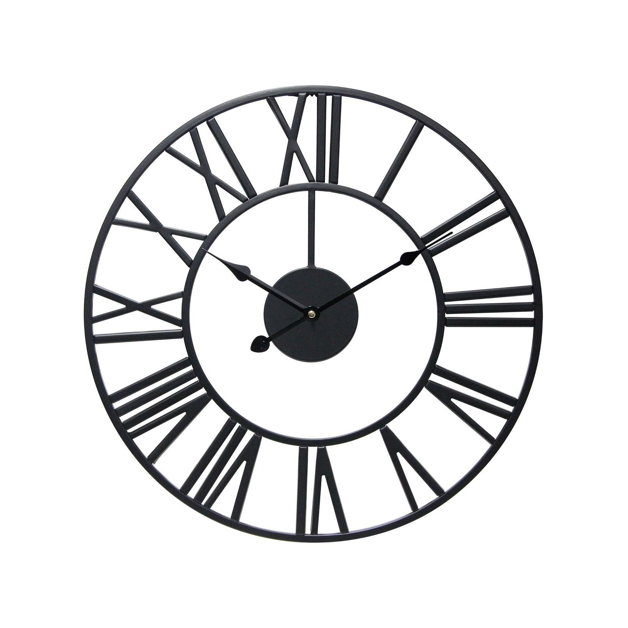 Infinity Instruments Tower Wall Clock, Black