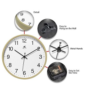 Infinity Instruments Round Office Wall Clock