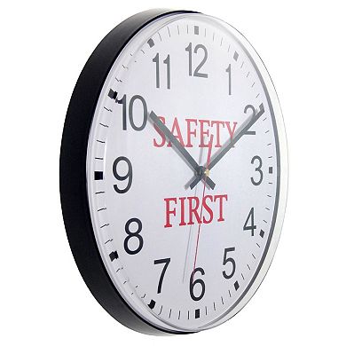 Infinity Instruments ITC Safety First Round Wall Clock