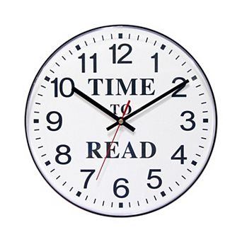 Infinity Instruments ITC Time to Read Round Wall Clock