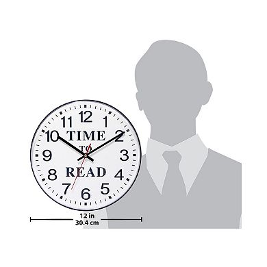 Infinity Instruments ITC Time to Read Round Wall Clock
