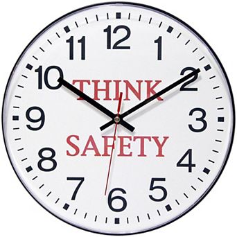 Infinity Instruments ITC Think Safety Round Wall Clock