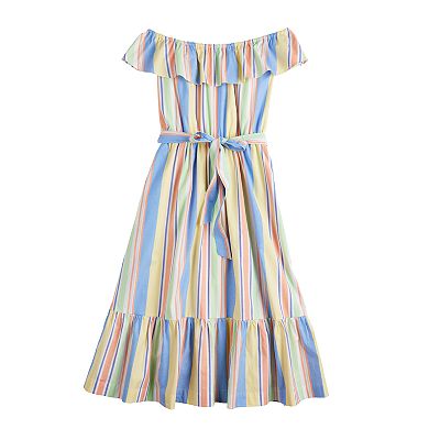 Women's DRAPER JAMES RSVP™ Ruffle-Neck Midi Dress