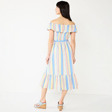 Women's DRAPER JAMES RSVP™ Ruffle-Neck Midi Dress