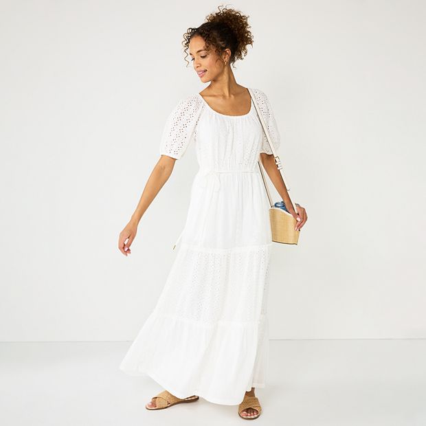 Kohls white maxi hot sale dress