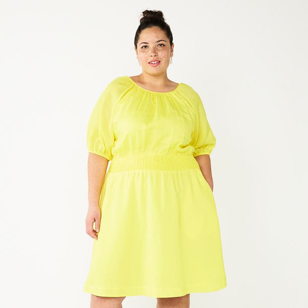 Plus Size Draper James Smocked Waist Dress