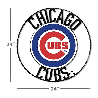 Chicago Cubs Wrought Iron Wall Art