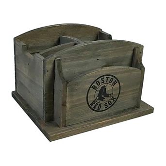 Boston Red Sox Rustic Desk Organizer