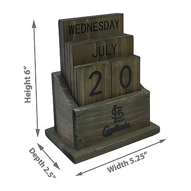 St. Louis Cardinals Wood Block Calendar