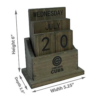 Chicago Cubs Wood Block Calendar