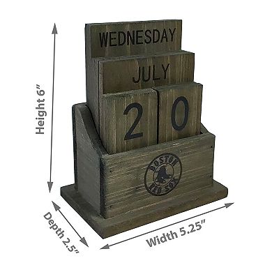 Boston Red Sox Wood Block Calendar