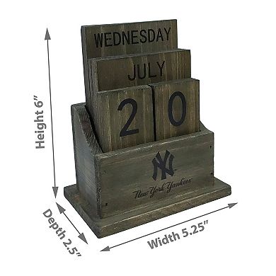 New York Yankees Wood Block Calendar