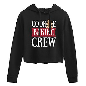 Juniors' Christmas Cookie Baking Cropped Hoodie
