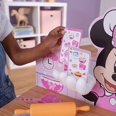 Disney's Minnie Mouse Wooden Bakery & Café Toddler Play Kitchen with 18 Accessories by KidKraft