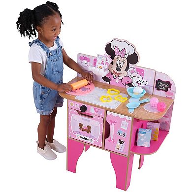 Disney's Minnie Mouse Wooden Bakery & Café Toddler Play Kitchen with 18 Accessories by KidKraft