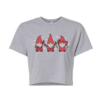 Juniors' Noel Houses Cropped Graphic Tee
