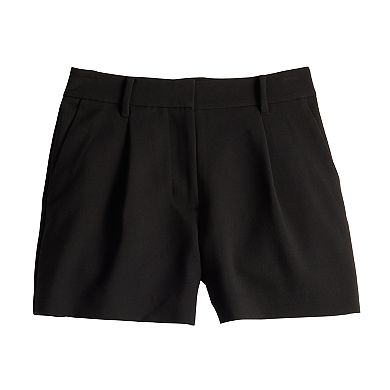 Women's Nine West Pleat-Front High-Waisted Shorts