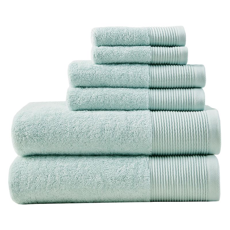 Beautyrest Nuage Luxurious Antimicrobial 6-piece Bath Towel Set, Green