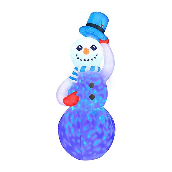 Logo Brands 7-ft Lighted Snowman Christmas Inflatable in the