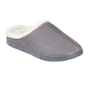 Isotoner Women's Microsuede Sage Hoodback Slippers - Memory Foam Indoor/Outdoor