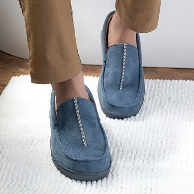 isotoner Advanced Memory Foam Microsuede Liam Moccasin ECO Comfort Men's Slippers