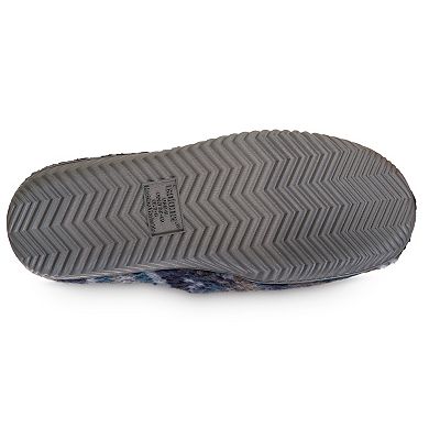 isotoner Advanced Memory Foam Berber Greyson Hoodback ECO Comfort Men's Slippers