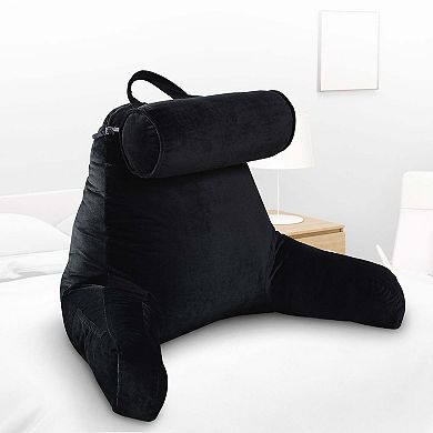 Cheer Collection TV & Reading Pillow with Detachable Cervical Bolster Backrest , Washable