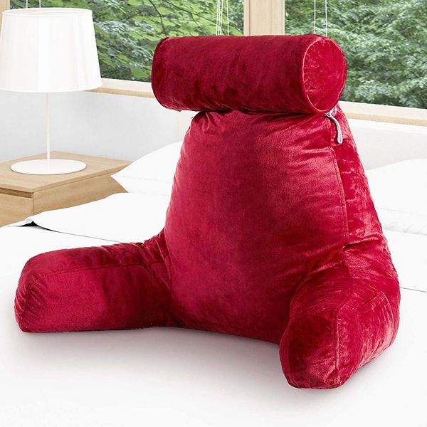 HEALLILY Reading Pillow With Arms - Cotton Backrest & Armrest For Bed, Sofa, Adults, Kids, Pregnant Women