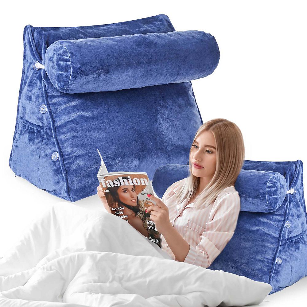 Cheer Collection Extra Large Wedge Shaped Reading and TV Pillow