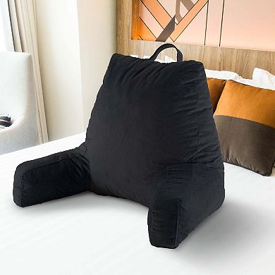 Cheer Collection Backrest Reading Pillow - Plush Fiber Filled TV and Gaming Pillow with Armrest