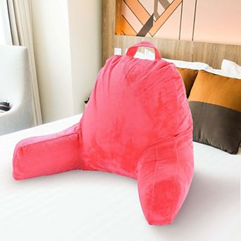 Cheer Collection Backrest Reading Pillow - Plush Fiber Filled TV and Gaming Pillow with Armrest