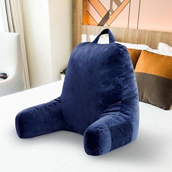 Cheer Collection Backrest Reading Pillow - Plush Fiber Filled TV and Gaming Pillow with Armrest