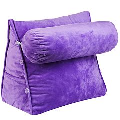 Cheer Collection Set of 2 Shaggy Hair Decorative Throw Pillows - 12x20, Very Peri, Purple