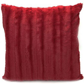 Cheer Collection Faux Fur Throw Pillow Cover 20"x20"
