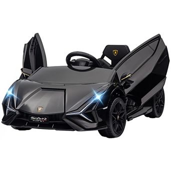 Lamborghini Sian 12v Kids Rechargeable Ride On Car Toy W/ Remote Control, Pink